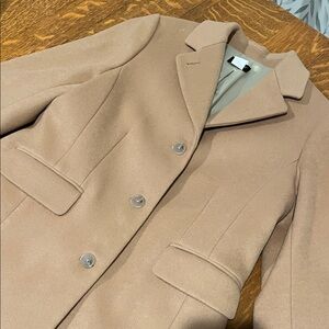 J. Crew Classic Camel Wool and Cashmere Coat